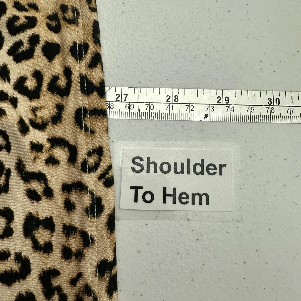 Chicos Womens Safari Maximalist Leopard Print Top Sz 3 US XL Bold Cheetah Office